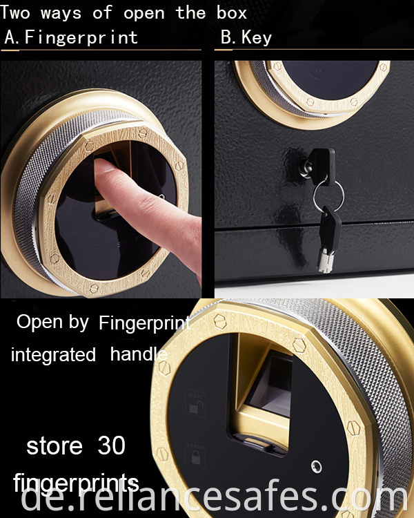 Fingerprint Secret Home Safe Box